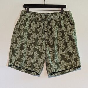 Tropical Green Men's Swim Board Shorts